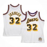 Maillot Los Angeles Lakers Magic Johnson NO 32 Mitchell & Ness 1984-85 Blanc