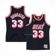 Maillot Miami Heat Alonzo Mourning NO 33 Hardwood Classics Throwback Noir