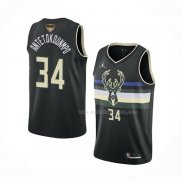 Maillot Milwaukee Bucks Giannis Antetokounmpo NO 34 Statement 2021 Finals Noir