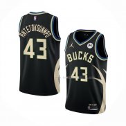 Maillot Milwaukee Bucks Thanasis Antetokounmpo NO 43 Statement 2022-23 Noir