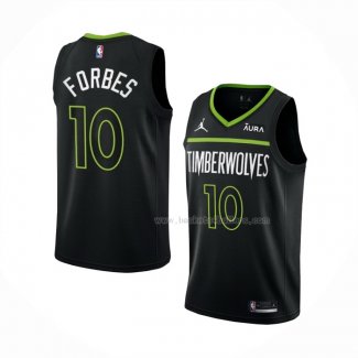 Maillot Minnesota Timberwolves Bryn Forbes NO 10 Statement 2022-23 Noir