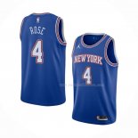 Maillot New York Knicks Derrick Rose NO 4 Statement 2020-21 Bleu