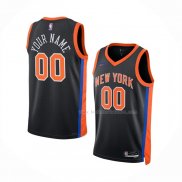 Maillot New York Knicks Personnalise Ville 2022-23 Noir