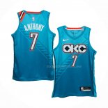 Maillot Oklahoma City Thunder Carmelo Anthony NO 7 Ville 2018-19 Bleu