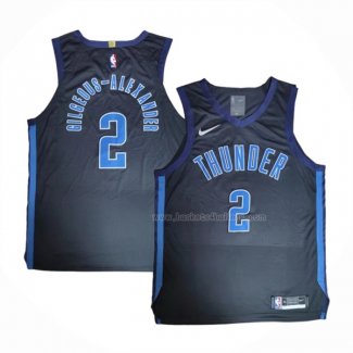 Maillot Oklahoma City Thunder Shai Gilgeous-Alexander NO 2 Earned Authentique Noir