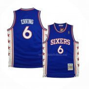 Maillot Philadelphia 76ers Julius Erving NO 6 Mitchell & Ness 1982-83 Bleu