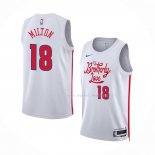 Maillot Philadelphia 76ers Shake Milton NO 18 Ville 2022-23 Blanc