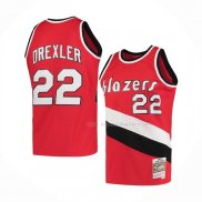 Maillot Portland Trail Blazers Clyde Drexler NO 22 Hardwood Classics Throwback 1983-84 Rouge