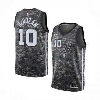 Maillot San Antonio Spurs Demar Derozan NO 10 Ville Camouflage