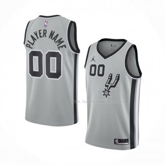 Maillot San Antonio Spurs Personnalise Statement Gris