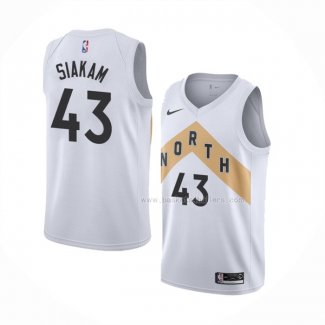 Maillot Toronto Raptors Pascal Siakam NO 43 Ville Blanc