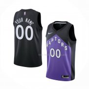 Maillot Toronto Raptors Personnalise Earned 2020-21 Noir Volet