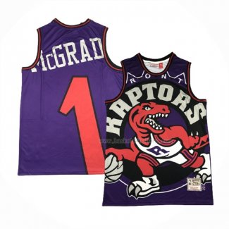 Maillot Toronto Raptors Tracy McGrady NO 1 Mitchell & Ness Big Face Volet