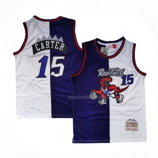 Maillot Toronto Raptors Vince Carter NO 15 Split Edition Volet Blanc