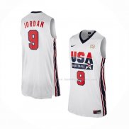 Maillot USA 1992 Michael Jordan NO 9 Blanc