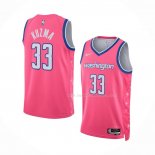 Maillot Washington Wizards Kyle Kuzma NO 33 Ville 2022-23 Rosa