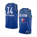 Maillot All Star 2020 Milwaukee Bucks Giannis Antetokounmpo NO 34 Bleu