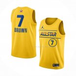 Maillot All Star 2021 Boston Celtics Jaylen Brown NO 7 Or