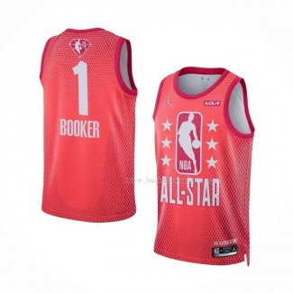 Maillot All Star 2022 Phoenix Suns Devin Booker NO 1 Granate