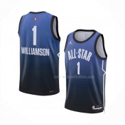 Maillot All Star 2023 New Orleans Pelicans Zion Williamson NO 1 Bleu