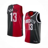 Maillot Brooklyn Nets Houston Rockets James Harden NO 13 Split Noir Rouge