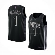 Maillot Brooklyn Nets T.j. Warren NO 1 Statement 2022-23 Noir