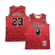 Maillot Chicago Bulls Bape NO 23 Hardwood Classic Rouge