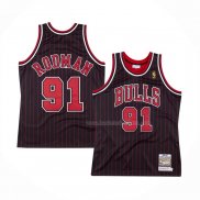 Maillot Chicago Bulls Dennis Rodman NO 91 Mitchell & Ness 1996-97 Noir