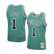 Maillot Chicago Bulls Derrick Rose NO 1 Mitchell & Ness 2008-09 Vert