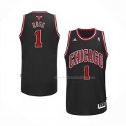 Maillot Chicago Bulls Derrick Rose NO 1 Retro Noir