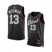 Maillot Detroit Pistons James Wiseman NO 13 Ville 2023-24 Noir