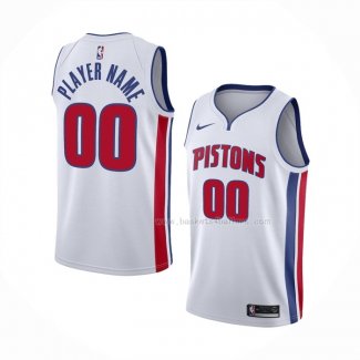 Maillot Detroit Pistons Personnalise Association Blanc