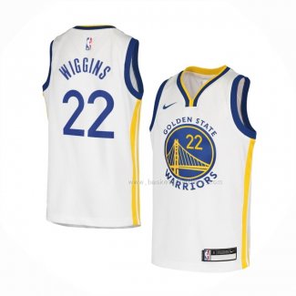 Maillot Enfant Golden State Warriors Andrew Wiggins NO 22 Association Blanc