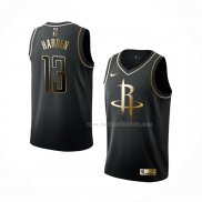 Maillot Golden Edition Houston Rockets James Harden NO 13 Noir