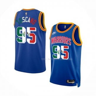 Maillot Golden State Warriors Juan Toscano-Anderson NO 95 Classic Royal Special Mexico Edition Bleu