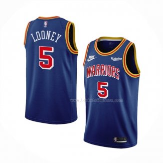 Maillot Golden State Warriors Kevon Looney NO 5 75th Anniversary Bleu