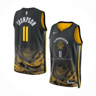 Maillot Golden State Warriors Klay Thompson NO 11 Ville 2022-23 Noir