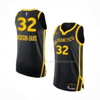 Maillot Golden State Warriors Trayce Jackson-davis NO 32 Ville Authentique 2023-24 Noir