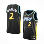 Maillot Indiana Pacers Andrew Nembhard NO 2 Ville 2023-24 Noir