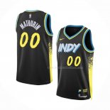 Maillot Indiana Pacers Bennedict Mathurin NO 00 Ville 2023-24 Noir