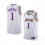 Maillot Los Angeles Lakers D'angelo Russell NO 1 Association 2022-23 Blanc