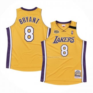 Maillot Los Angeles Lakers Kobe Bryant NO 8 Mitchell & Ness 1999-00 Jaune