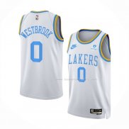 Maillot Los Angeles Lakers Russell Westbrook NO 0 Classic 2022-23 Blanc