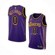 Maillot Los Angeles Lakers Russell Westbrook NO 0 Statement 2022-23 Volet