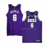 Maillot Milwaukee Bucks Luca Vildoza NO 6 Classic 2022-23 Volet