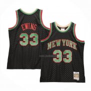 Maillot New York Knicks Patrick Ewing NO 33 Mitchell & Ness 1991-92 Noir