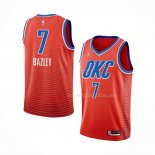 Maillot Oklahoma City Thunder Darius Bazley NO 7 Statement 2021 Orange