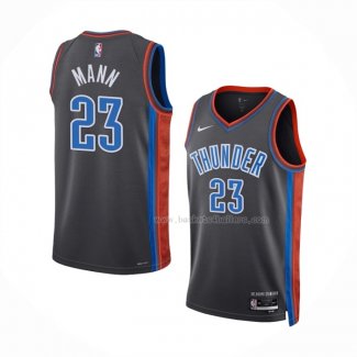 Maillot Oklahoma City Thunder Tre Mann NO 23 Ville 2022-23 Gris