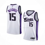 Maillot Sacramento Kings Davion Mitchell NO 15 Association 2023-24 Blanc