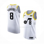 Maillot Utah Jazz Jarred Vanderbilt NO 8 Association Authentique 2022-23 Blanc